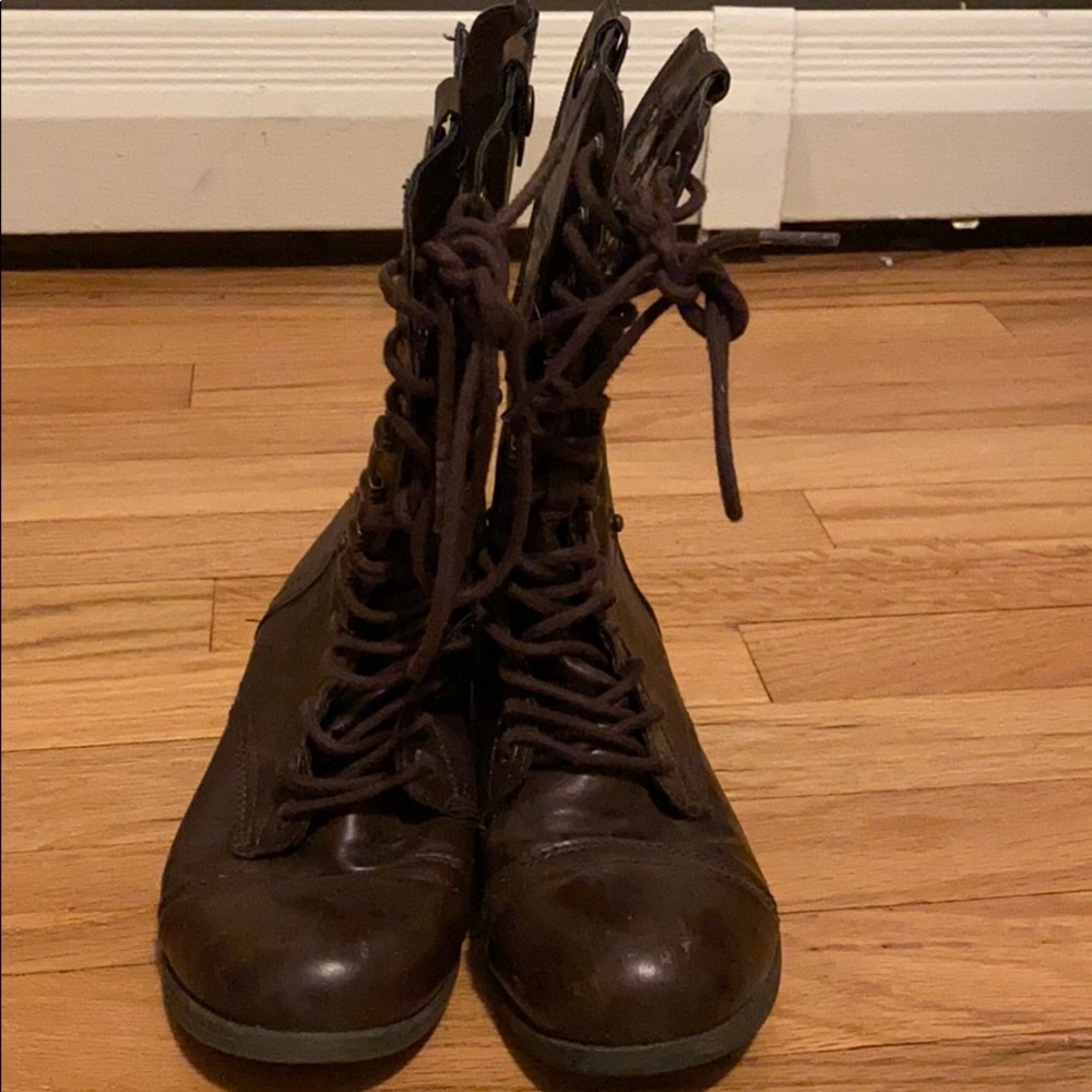 Rampage Brown Combat Boots